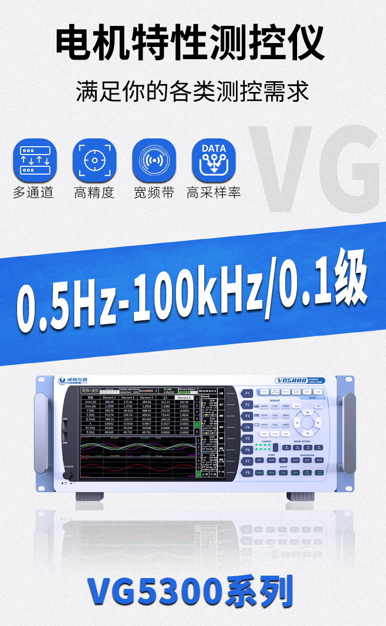 威格新品-VG5300系列電機(jī)特性測(cè)控儀 廠(chǎng)家直銷(xiāo) 質(zhì)量保障插圖1
